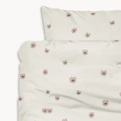 DEKBEDOVERTREKSET 140 X 200 CM u00abPANSYu00bb | BEIGE-ROZE