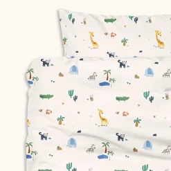 DEKBEDOVERTREKSET 120 X 150 CM u00abSAFARIu00bb | WIT
