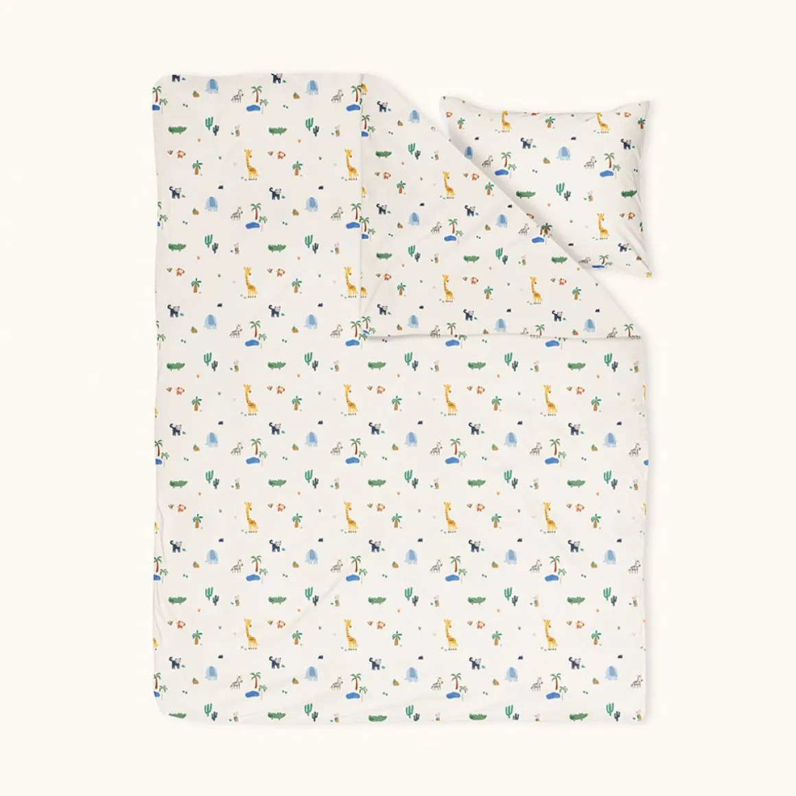 DEKBEDOVERTREKSET 120 X 150 CM u00abSAFARIu00bb | WIT