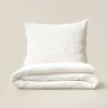 Dekbedovertrekset mousseline katoen incl. kussenhoes | 120x150cm | WIT