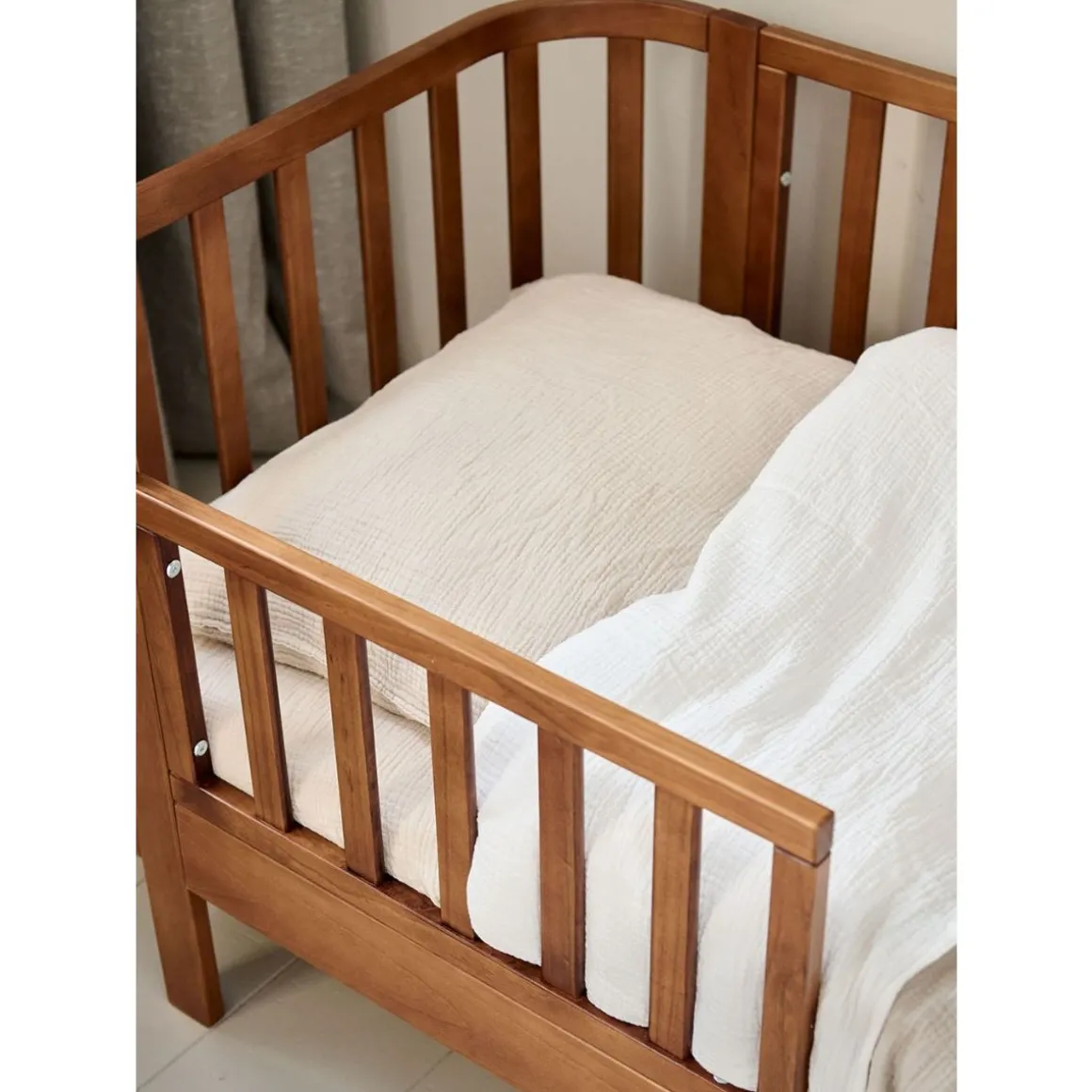 Dekbedovertrekset mousseline katoen incl. kussenhoes | 120x150cm | WIT