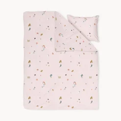 DEKBEDOVERTREKSET 120x150 CM u00abMERMAIDSu00bb | LICHT OUDROZE