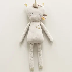 Eenhoorn knuffel - Unicorn knuffel Lara bruin roze | 50cm