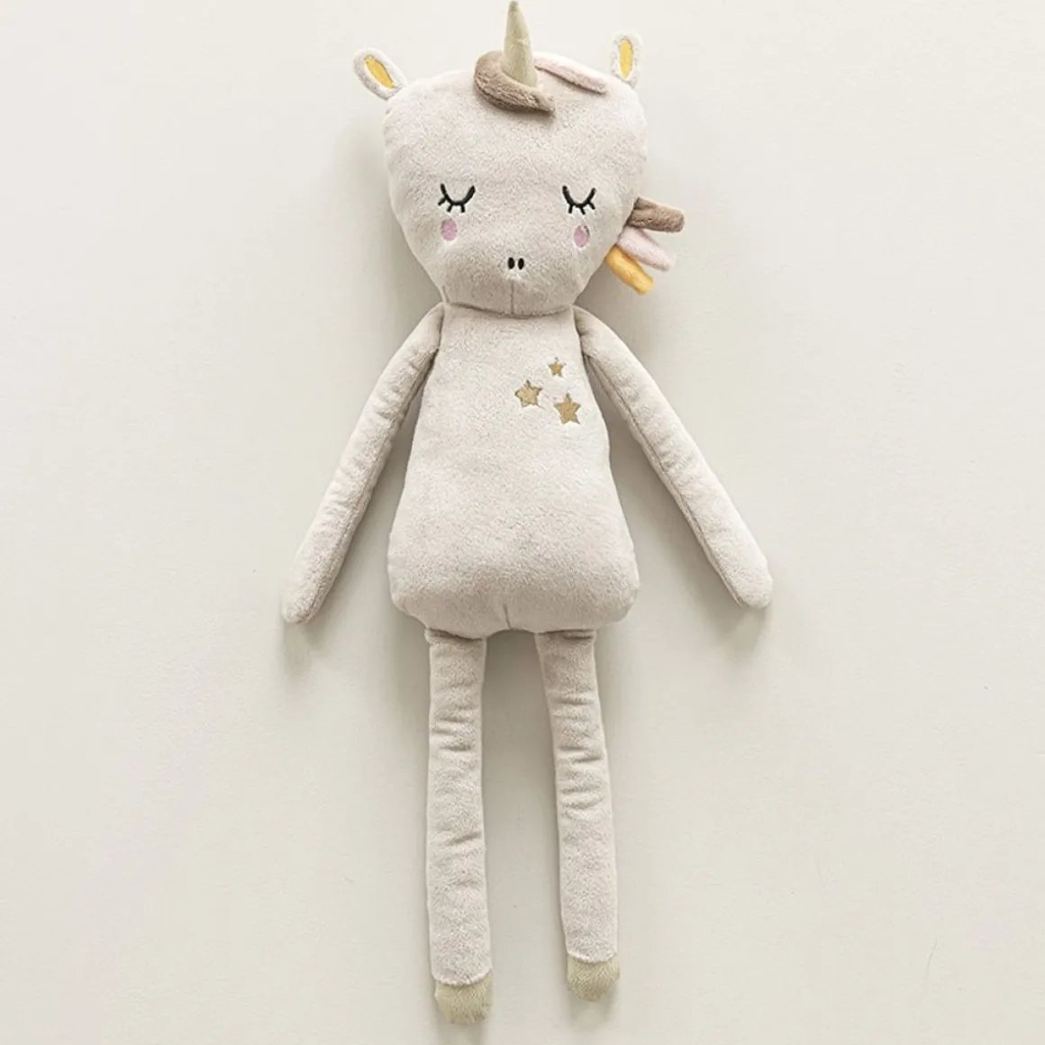 Eenhoorn knuffel - Unicorn knuffel Lara bruin roze | 50cm