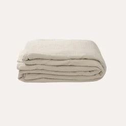 GORDIJN VOOR BEDHUISJE u00abMAISONu00bb | 90 X 200 CM | MOUSSELINE KATOEN | BEIGE