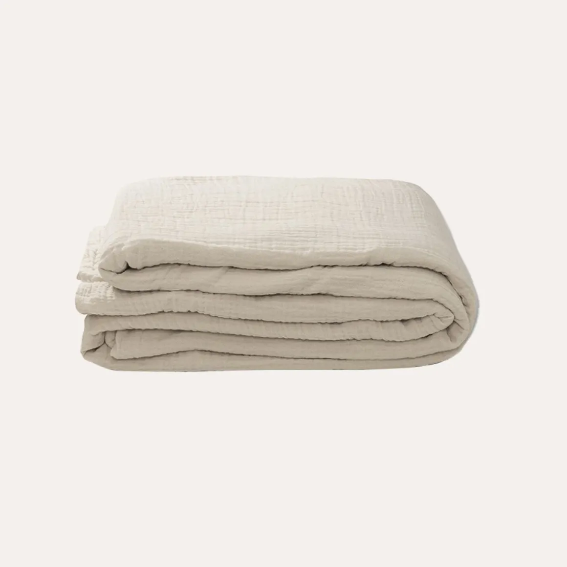 GORDIJN VOOR BEDHUISJE u00abMAISONu00bb | 90 X 200 CM | MOUSSELINE KATOEN | BEIGE