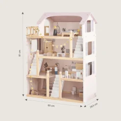 GROOT HOUTEN POPPENHUIS | INCL. POPPENMEUBELS | u00abLA LYONAISEu00bb | 80CM