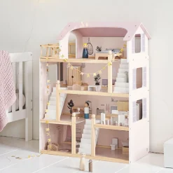 GROOT HOUTEN POPPENHUIS | INCL. POPPENMEUBELS | u00abLA LYONAISEu00bb | 80CM