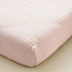 HOESLAKEN 90 X 200 CM | MOUSSELINE KATOEN | ROZE
