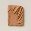 HOESLAKEN 80 X 160 CM | MOUSSELINE KATOEN | CARAMEL