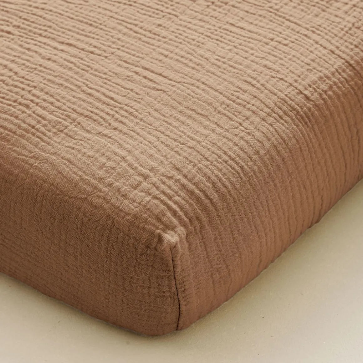 HOESLAKEN 80 X 160 CM | MOUSSELINE KATOEN | CARAMEL