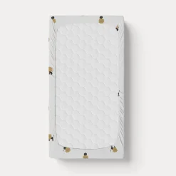 Hoeslaken katoen GOTS leeuw u00abLeou00bb tienerbed 200x90cm | Wit