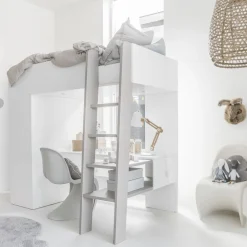 Hoogslaper u00abOmbreu00bb 200x90 | Kinder bed, bureau & kast in u00e9u00e9n