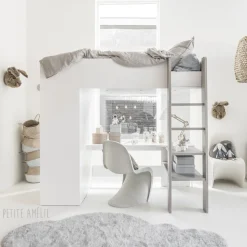Hoogslaper u00abOmbreu00bb 200x90 | Kinder bed, bureau & kast in u00e9u00e9n