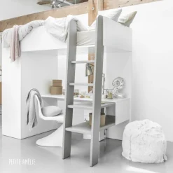 Hoogslaper u00abOmbreu00bb 200x90 | Kinder bed, bureau & kast in u00e9u00e9n