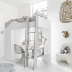 Hoogslaper u00abOmbreu00bb 200x90 | Kinder bed, bureau & kast in u00e9u00e9n