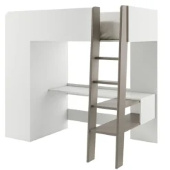 Hoogslaper u00abOmbreu00bb 200x90 | Kinder bed, bureau & kast in u00e9u00e9n