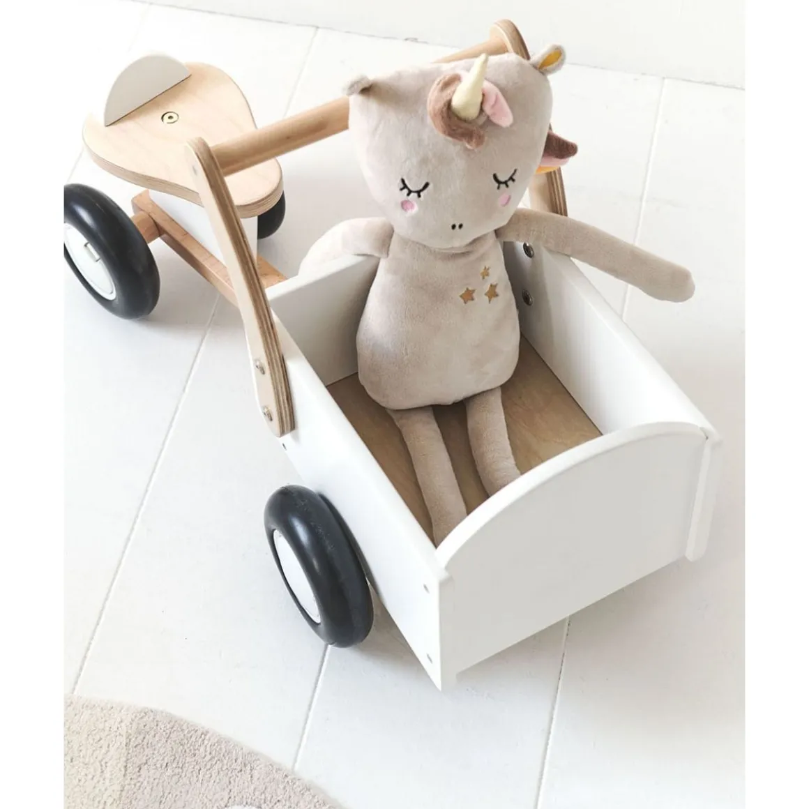 HOUTEN BAKFIETS | u00abAMSTERDAMu00bb | WIT