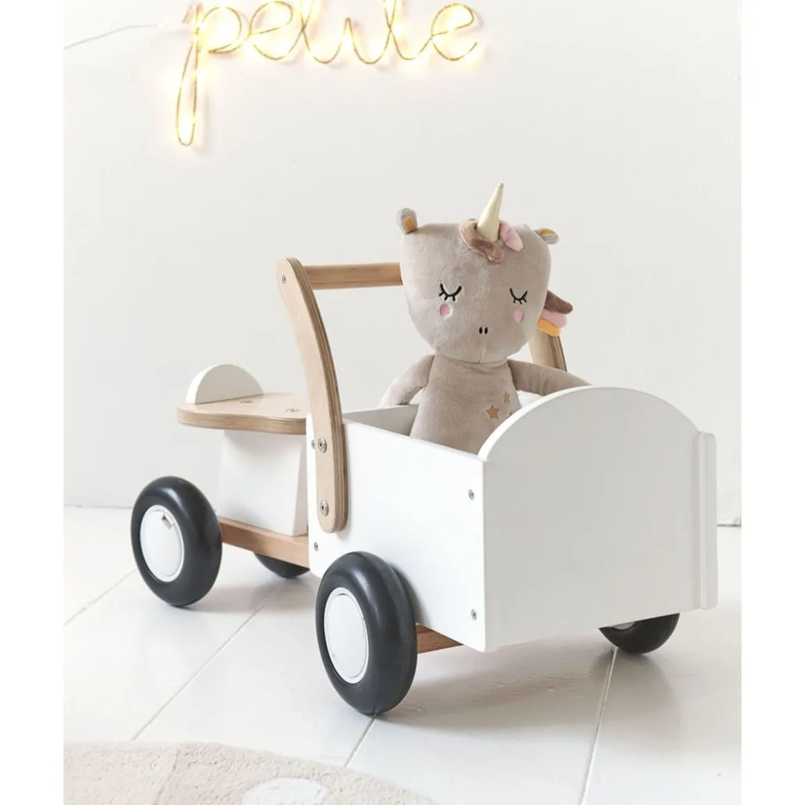 HOUTEN BAKFIETS | u00abAMSTERDAMu00bb | WIT
