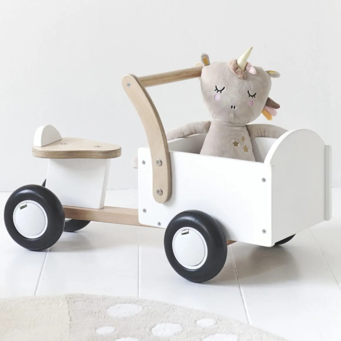 HOUTEN BAKFIETS | u00abAMSTERDAMu00bb | WIT