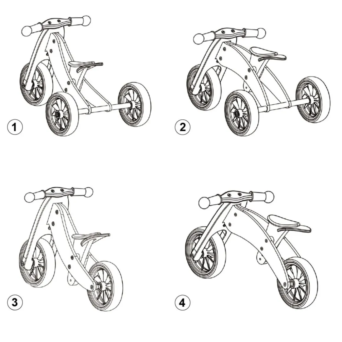 HOUTEN LOOPFIETS 1 JAAR | u00abBERLINu00bb | GROEN