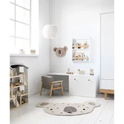 Houten poppenhuis meubels 19-delige set WIT / HOUT