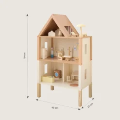 HOUTEN POPPENHUIS u00abMIELu00bb | 17-DELIGE MEUBELSET | BEIGE