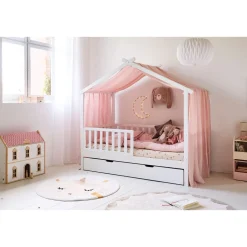 HOUTEN POPPENHUIS u00abVICTOIREu00bb | 66 cm | WIT & ROZE