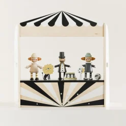 Houten Poppenkast Theater | u00abThu00e9u00e2tre du Soleilu00bb | incl. 7 accessoires