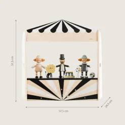 Houten Poppenkast Theater | u00abThu00e9u00e2tre du Soleilu00bb | incl. 7 accessoires