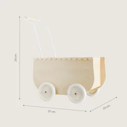 Houten Poppenwagen | Naturel | La Parisienne