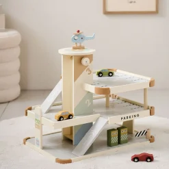 Houten speelgoed garage | u00abMielu00bb | incl. lift & accessoires