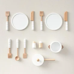Houten speelgoed keukenset | 13-delig | Wit