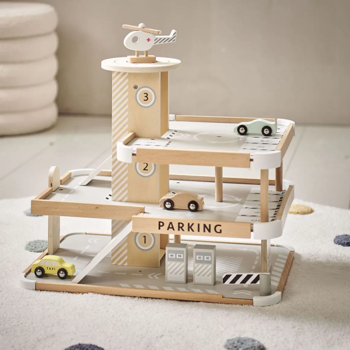 Houten speelgoedgarage | parkeergarage u00abMon premier garageu00bb