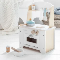 Houten speelgoedkeukentje met 8 accessoires | u00abMa premiu00e8re cuisineu00bb