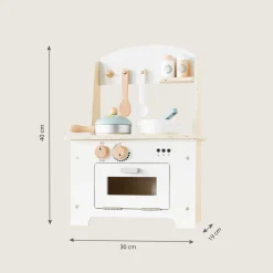 Houten speelgoedkeukentje met 8 accessoires | u00abMa premiu00e8re cuisineu00bb