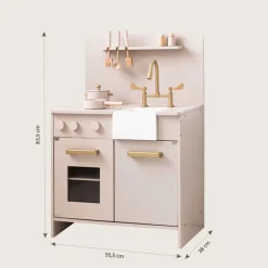 Houten Speelkeuken | inclusief 7 accessoires | Roze