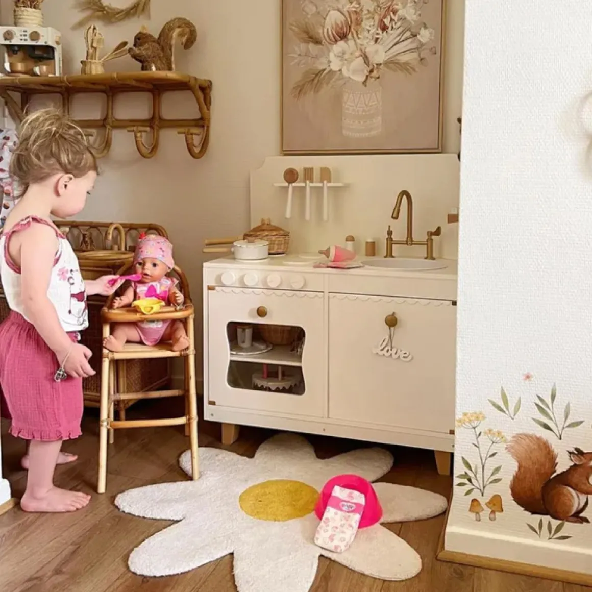 Houten Speelkeuken | u00abSorbieru00bb | Wit | Met 13-delige witte keukenset