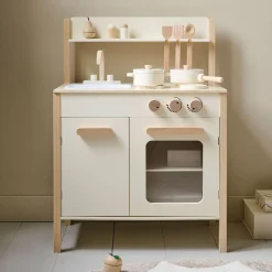 HOUTEN SPEELKEUKEN u00abCHANTILLYu00bb | INCL. 10 ACCESSOIRES | BEIGE