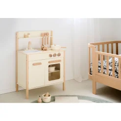 HOUTEN SPEELKEUKEN u00abCHANTILLYu00bb | INCL. 10 ACCESSOIRES | BEIGE