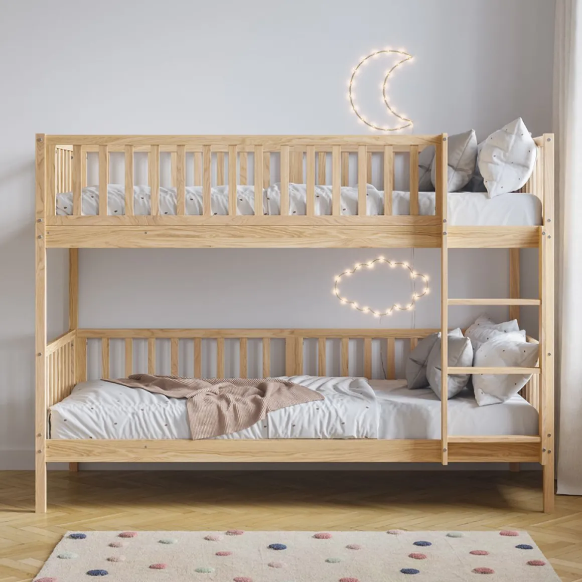HOUTEN STAPELBED u00abPLUMEu00bb | 90 X 200 CM | NATUREL