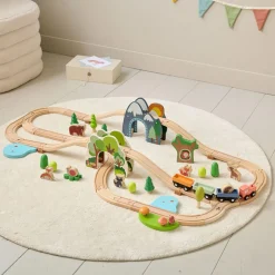 HOUTEN TREINSET u00abFORu00caTu00bb | 62-DELIGE SET | MEERKLEURIG