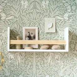 HOUTEN WANDPLANK u00abHETREu00bb | WIT EN NATUREL