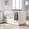 3 in 1 babybed / Meegroeibed "Evolutif" Aurore 0-4 jaar | WIT