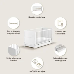 3 in 1 babybed / Meegroeibed 