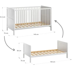 3 in 1 babybed / Meegroeibed 