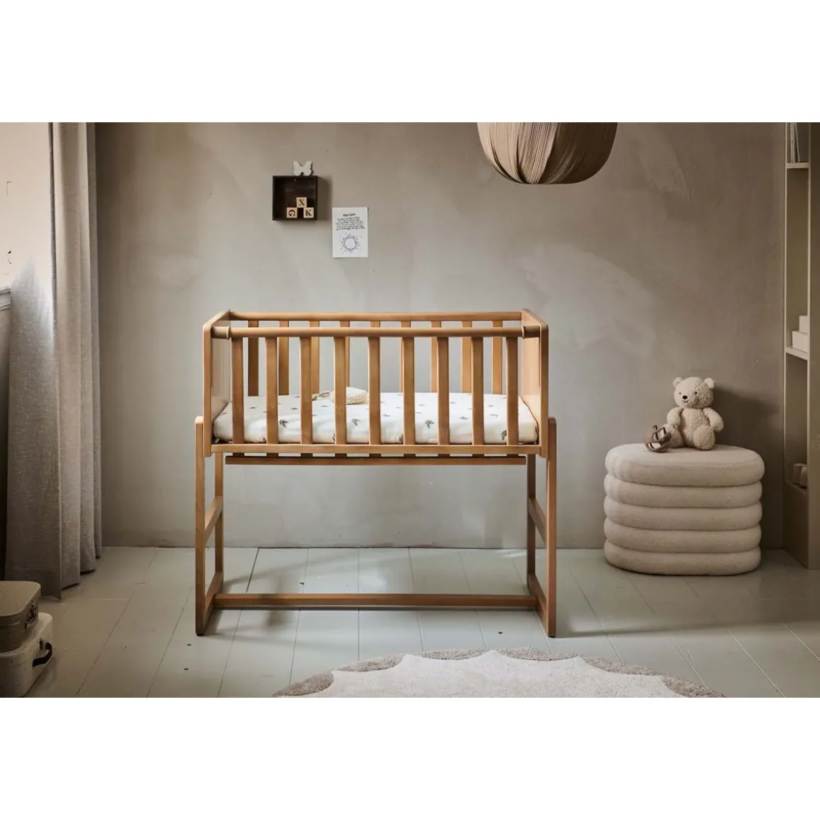 2-IN-1 CO SLEEPER / AANSCHUIFBEDJE u00abNUAGEu00bb | WALNOOT