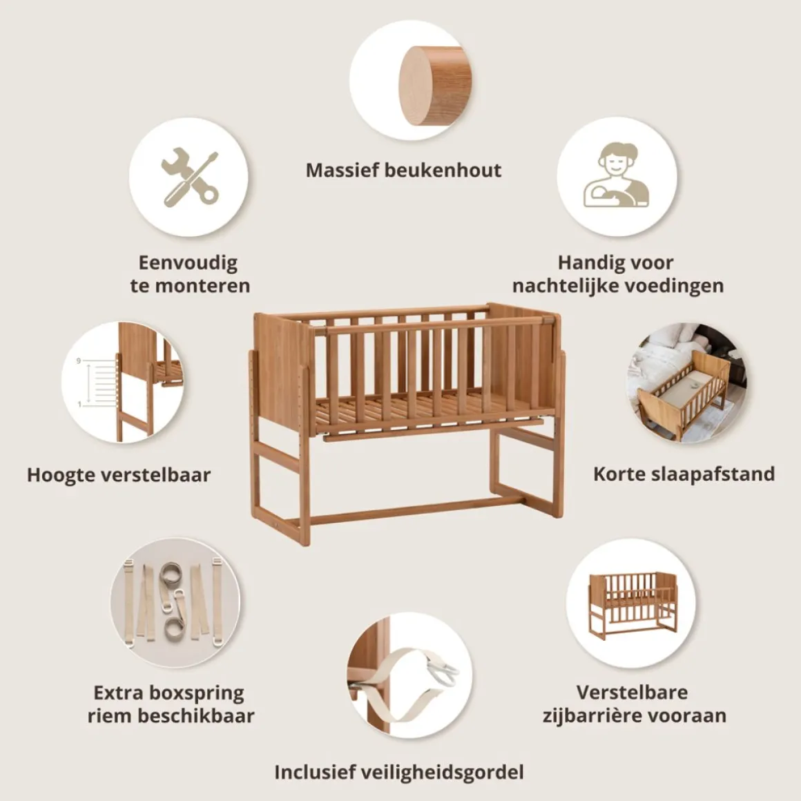 2-IN-1 CO SLEEPER / AANSCHUIFBEDJE u00abNUAGEu00bb | WALNOOT