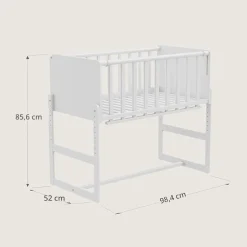 2-IN-1 CO SLEEPER / AANSCHUIFBEDJE u00abNUAGEu00bb | WIT