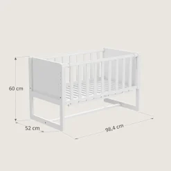 2-IN-1 CO SLEEPER / AANSCHUIFBEDJE u00abNUAGEu00bb | WIT